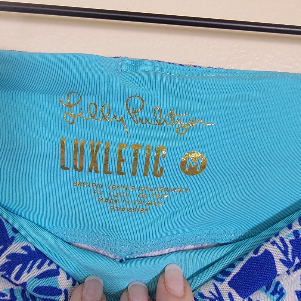 Lilly Pulitzer Cropped Luxletic Leggings Size Medium - Picture 3 of 6